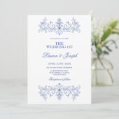 Invitation Mariage de trame vintage (Debout devant)