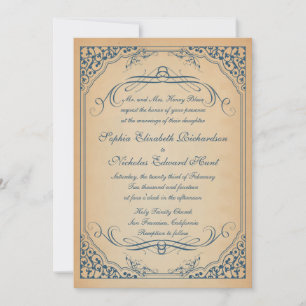 Invitation Mariage de trames vintages