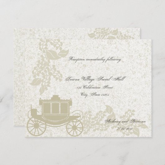 Invitation Mariage de transport romantique (Devant / Derrière)