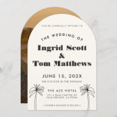 Invitation Mariage de Tropiques minimalistes (Devant / Derrière)