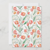 Invitation Mariage de tulipe aquarelle (Dos)