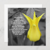 Invitation Mariage de Tulipe jaune (Devant / Derrière)