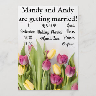 Invitation Mariage de tulipes