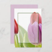 Invitation Mariage de tulipes à budget vierge (Devant / Derrière)