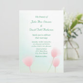 Invitation Mariage de Tulips Pastel Rose doux (Debout devant)