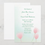 Invitation Mariage de Tulips Pastel Rose doux (Devant / Derrière)