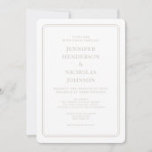 Invitation Mariage de type classique élégant (Devant)