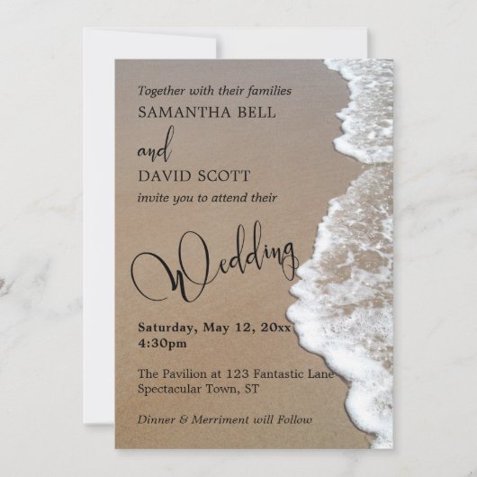 Invitation Mariage de typographie 1b (Devant)