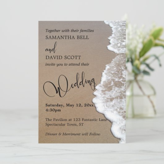 Invitation Mariage de typographie 1b (Debout devant)