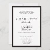Invitation Mariage de typographie classique à l'ancienne (Devant)