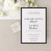 Invitation Mariage de typographie classique à l'ancienne
