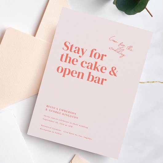 Invitation Mariage de typographie de Belmont