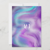 Invitation Mariage de typographie marbré Gras Mint Violet Ble (Dos)