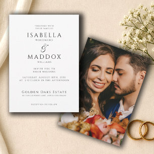 Invitation Mariage de typographie moderne
