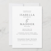 Invitation Mariage de typographie moderne (Devant)