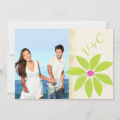 Invitation Mariage de typographie moderne de la marguerite ja (Dos)