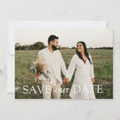 Invitation Mariage de typographie moderne et élégant Enregist (Devant)