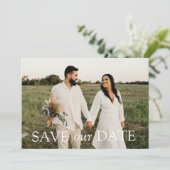 Invitation Mariage de typographie moderne et élégant Enregist (Debout devant)