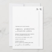 Invitation mariage de typographie moderne et minim (Devant)
