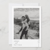 Invitation mariage de typographie moderne et minim (Dos)