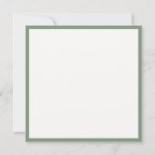 Invitation Mariage de typographie moderne Sage Green Date de (Dos)