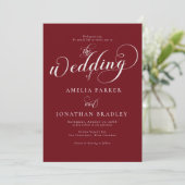 Invitation Mariage de typographie moderne simple et élégant (Debout devant)