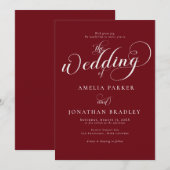 Invitation Mariage de typographie moderne simple et élégant (Devant / Derrière)