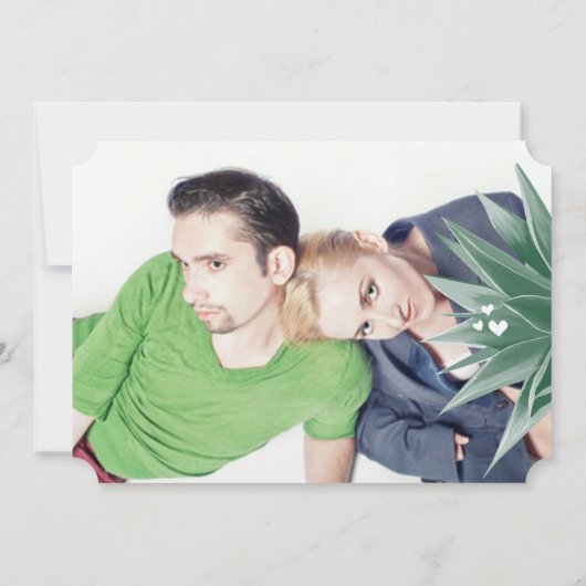 Invitation Mariage de typographie moderne Succulente Cactus d (Dos)