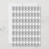 Invitation Mariage de typographie noir blanc Geo Back (Dos)