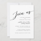 Invitation Mariage de typographie romantique moderne (Devant)