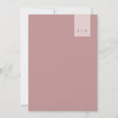 INVITATION MARIAGE DE TYPOGRAPHIE ROSE ROSE DE DUSTÉ MINIMALE (Dos)