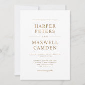 Invitation Mariage de typographie simple (Devant)