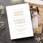 Invitation Mariage de typographie simple