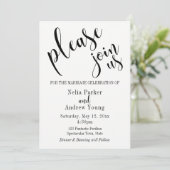 Invitation Mariage de typographie simple et moderne "Joignez- (Debout devant)