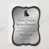 Invitation Mariage de typographie sobre et noir (Devant)