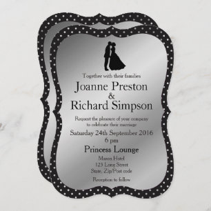 Invitation Mariage de typographie sobre et noir