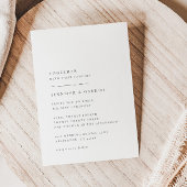 Invitation Mariage de typographie ultra-minimal