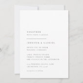 Invitation Mariage de typographie ultra-minimal (Devant)
