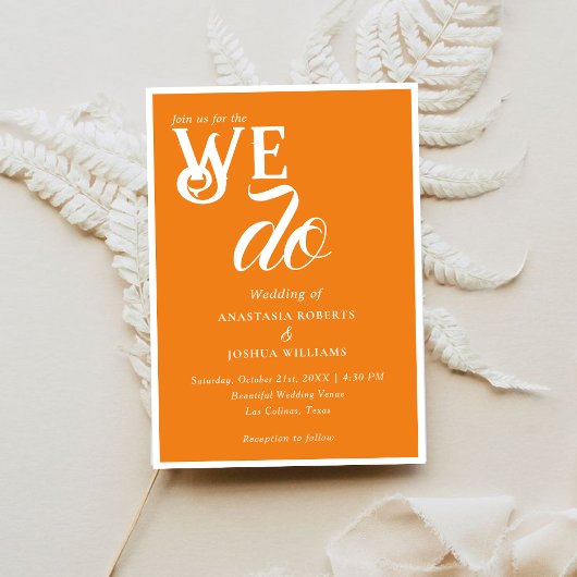 Invitation Mariage de typographie vibrante et audacieuse Oran