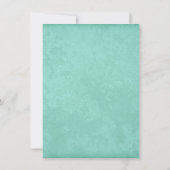 Invitation Mariage de typographie Vintage turquoise (Dos)