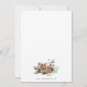 Invitation Mariage de vacances d'hiver (Dos)