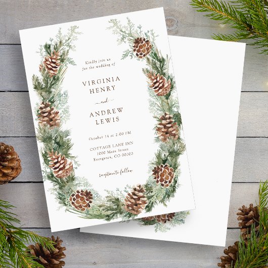 Invitation Mariage de vacances d'hiver