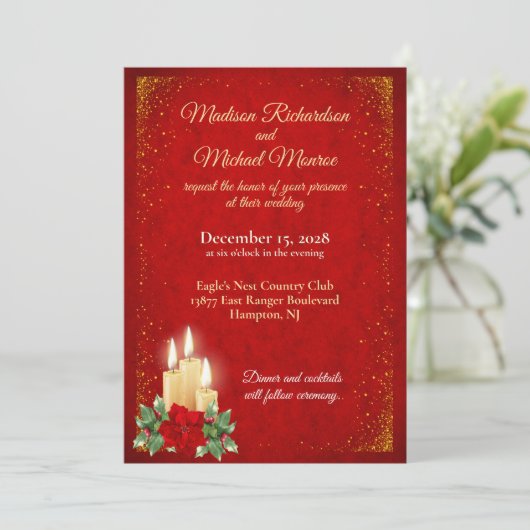 Invitation Mariage de vacances Red (Debout devant)
