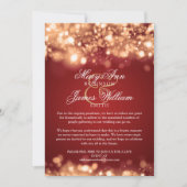Invitation Mariage de vacances réduit Lumières étincelantes o (Devant)