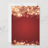 Invitation Mariage de vacances réduit Lumières étincelantes o (Dos)