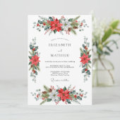 Invitation Mariage de vacances rouge vibrant (Debout devant)