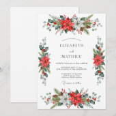Invitation Mariage de vacances rouge vibrant (Devant / Derrière)