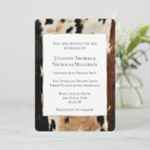 Invitation Mariage de vache blanc occidental Brown Cream (Debout devant)