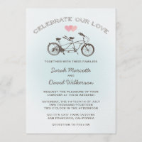 Mariage de vélo en tandem bleu