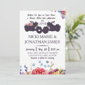 Invitation Mariage de vélo Floral Fleur sauvage Succulents (Debout devant)